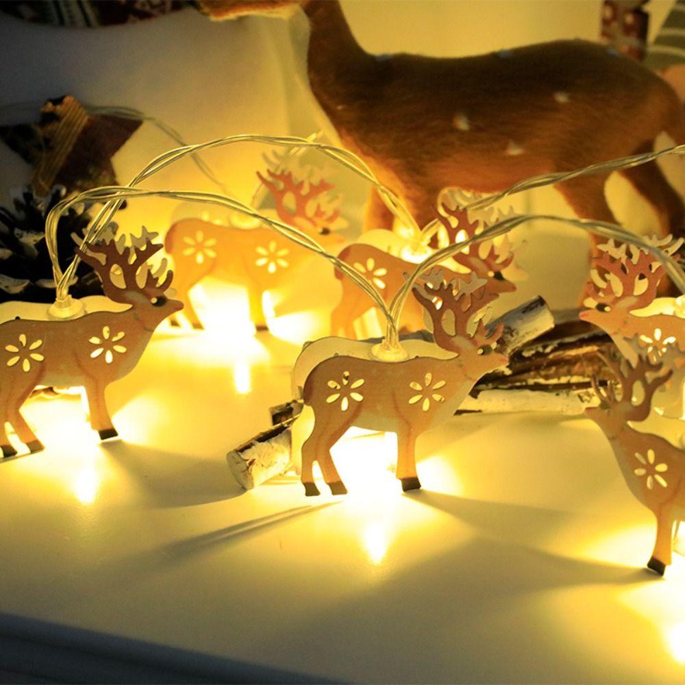 Elk Deer Christmas Light String Santa Claus Christmas Decor Lamp Bar