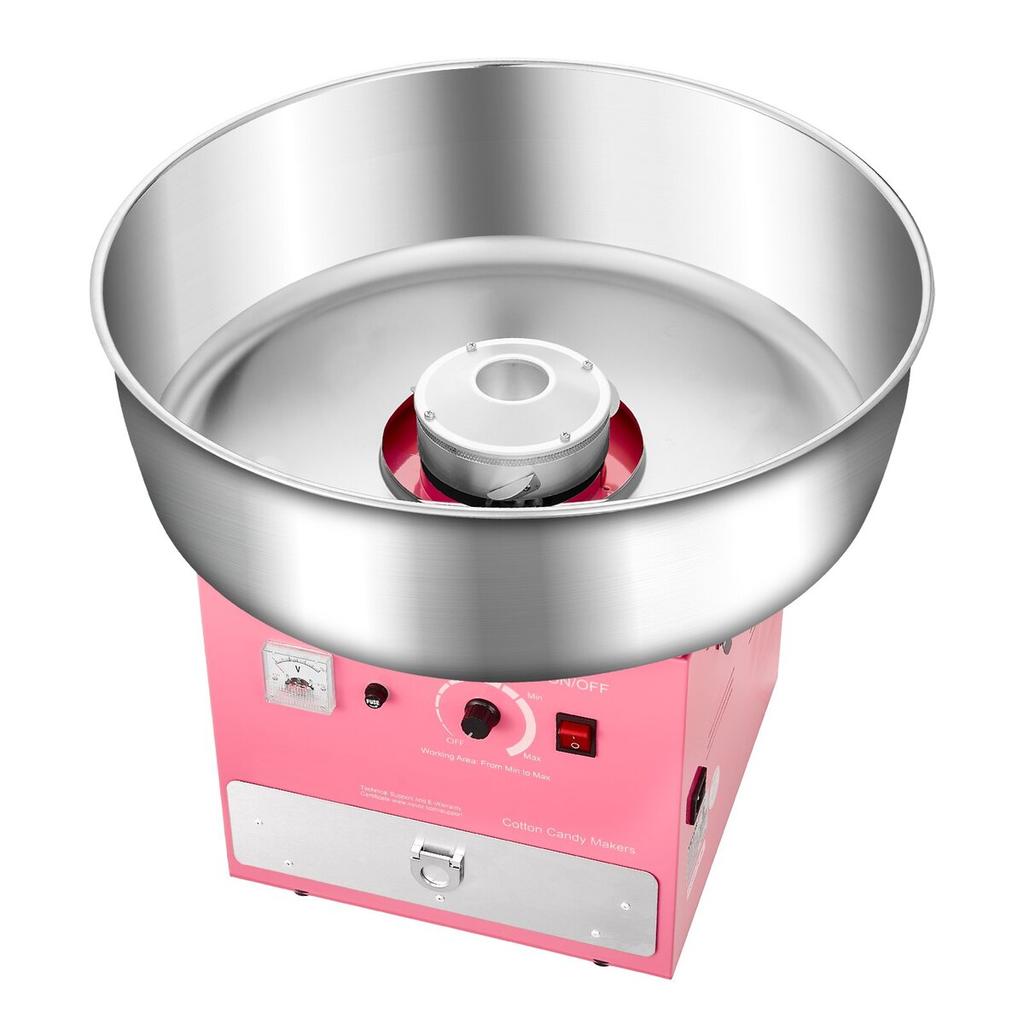 Commercial Cotton Candy Machine Sugar Floss Maker 1000W for Party Pink