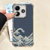Japanese Wave Kanagawa Surfing Plating Phone Case For Xiaomi Redmi Note 14 15 Pro Plus 13 12 11 11S 11T 10 9S 9 5G Anti-Fall Air