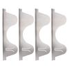 2 Pairs Stove Gap Cover Stainless Steel Retractable Stove Oven Gap Filler Guard Kitchen Counter Side Gap Silver 35cm to 70cm