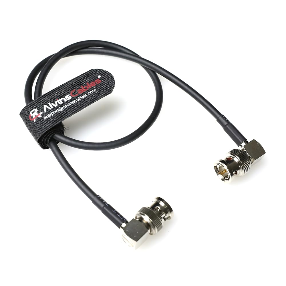 Cables RED Monitor Compatible 12G SDI Flexible Coaxial BNC for 4K Video 50cm Alvin's Komodo/Atomos Cable, L-shaped Male-Male , 75ohm Shielded,