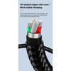 120W USB A To Type C LED Digital Display Fast Charging Data Cable Nylon Braided USB Charge Cord Type C To Type C PD 6A USB Cord