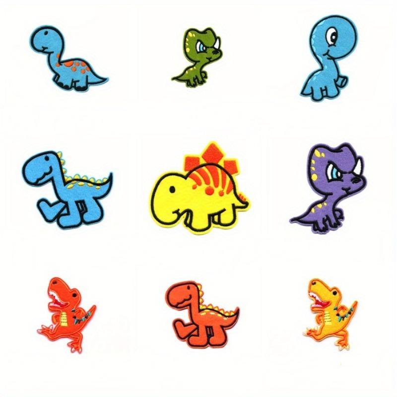 14Pcs/set Cartoon Dinosaur Clothes Patch Animal Embroidery Patch Children's Clothing Sew Iron Patch Badge Fabric Applique