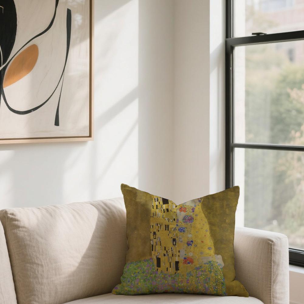 Cushion Cover For K-Klimt Sofa Car Office Cafe Soft And Comfortable Double-Sided G-Gustav Art Printing Pillow Cover