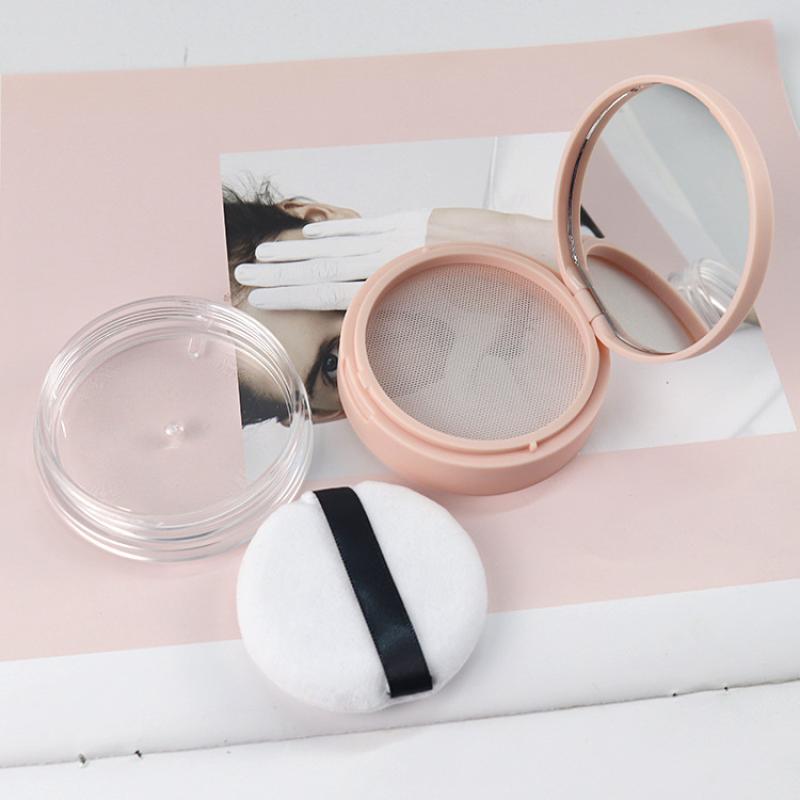 Leere Air Cushion Puderquasten-Box Mit Puderquaste Spiegel Groß Oder Klein Elastisches Netz Tragbarer Make-up-Behälter Für Losen Puder
