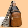 Bags Women's Fashion Retro Multi-compartment Shoulder Bag Fashion Contrast Color Breast Bag Front Satchel Women's