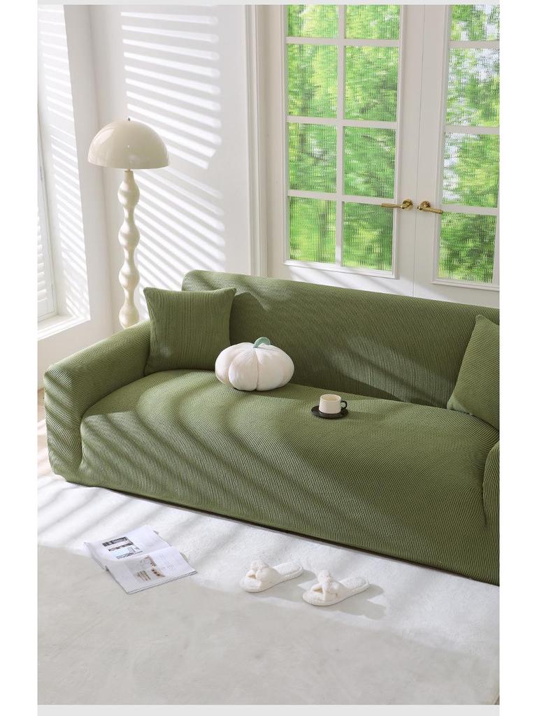 2025 Universal Stretch Thickened Corduroy Sofa Cover - Dustproof, Protective, Full Wrap, All-Season