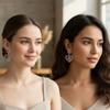 Elegant Edelweiss Drop Earrings Fashion Ear Jewelry Alloy Texture Trendy Accessories Suitable for Women Teens Present