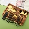 16 Pieces Colorful Silverware Tableware Set Service for 4, Stainless Steel Flatware Kitchen Cutlery Utensils Set for Home Kitchen Restaurant