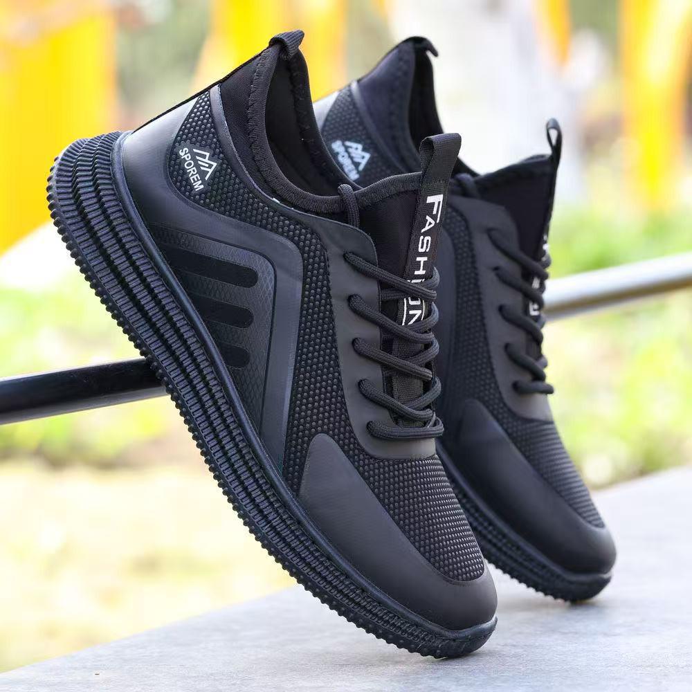 Spring 2025 Trendy Korean Style Men s Black Breathable Casual Sports Shoes 40 белый