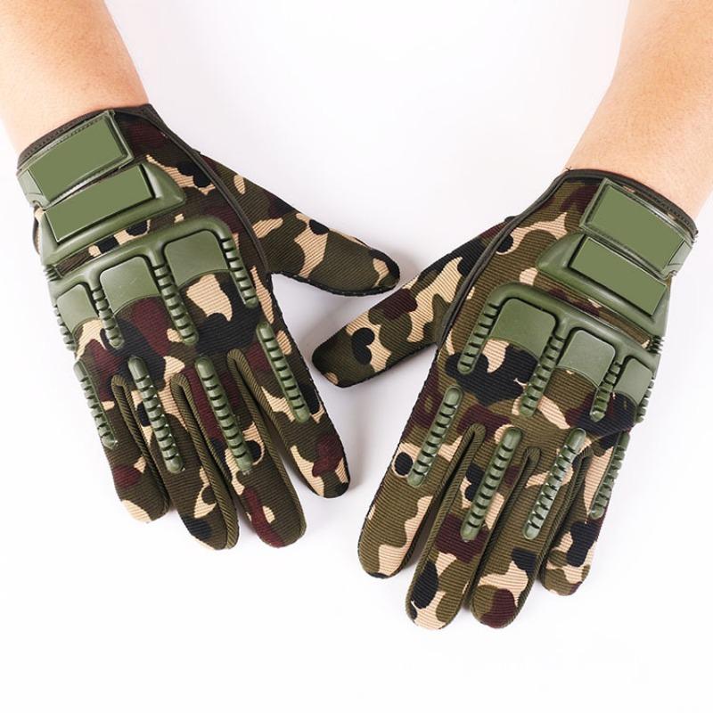 

Tactical gloves for men and women, all-finger sports, mountaineering, sunshade, non-slip fitness, military fans, long-finger outdoor riding gloves One size, marked камуфляжный