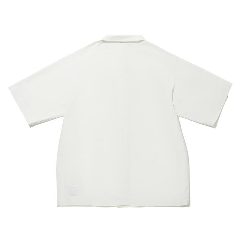 Li Ning X Jackie Chan Collaboration Kung Fu Series Chinese Embroidered Short Sleeve Shirt Men shirts Chalk-Gray ASHW033-3