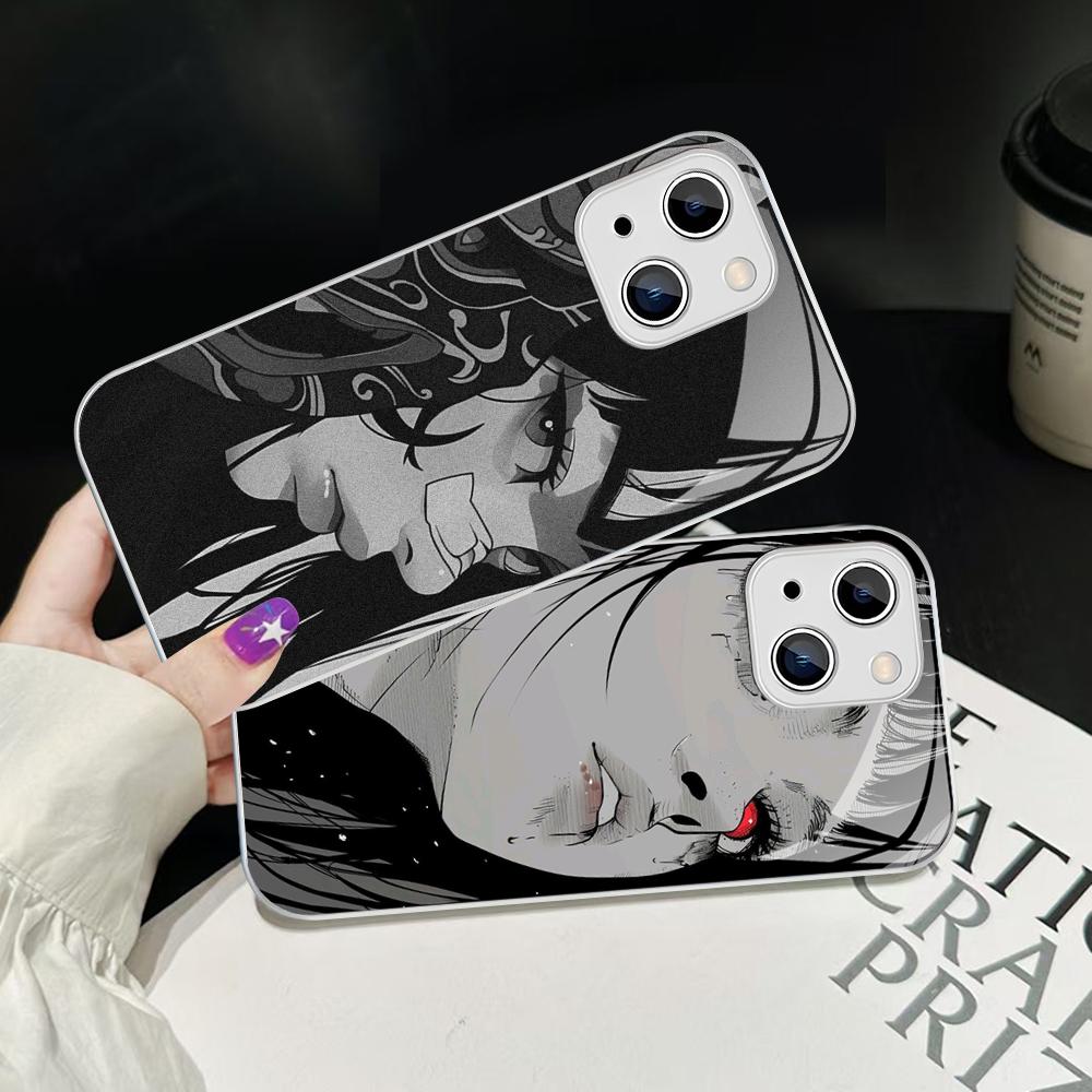 Cute Girl Trend Anime Phone Case For IPhone 14 13 12 Mini 11 Pro XS Max X XR 14 Plus Tempered Glass Cover
