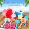 Children's Beach Toy Set: Sand Car, Sandglass, Bucket, and Play Tools for Parent-Child Interaction