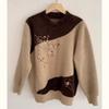 Womens Fleece Lined Sweater Mom Warm Knit Pullover Long Sleeve Tops Autumn Winter Thermal Underwear