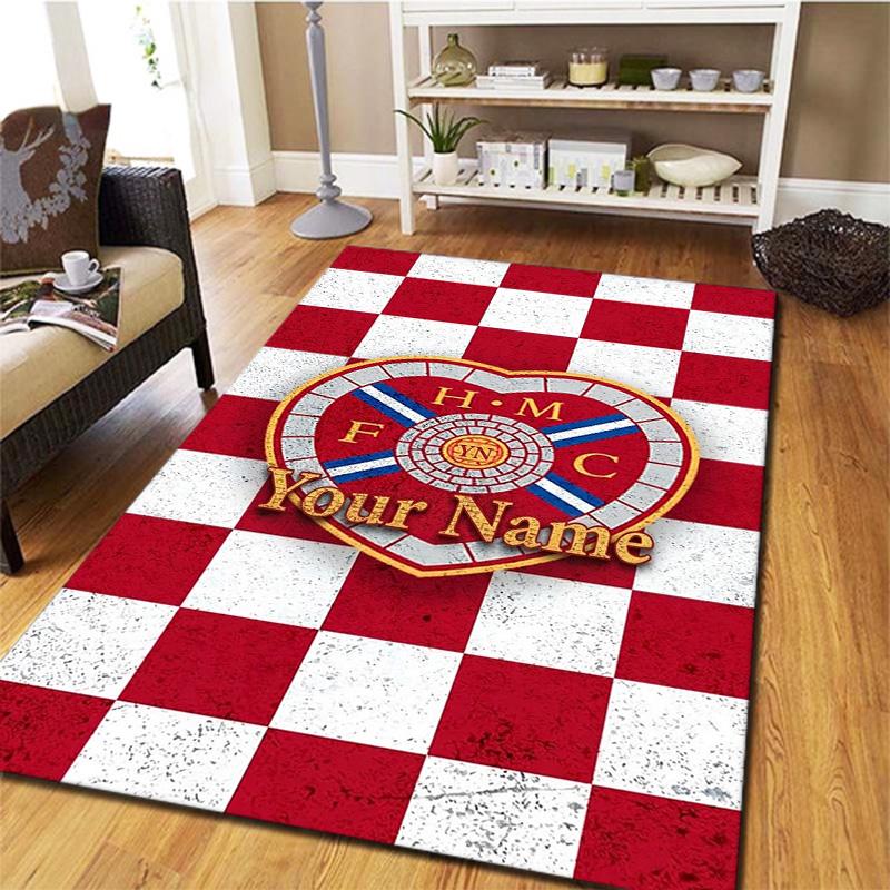 Heart Football Custom Name Carpet Rug For Living Room Bedroom Home Sofa Decoration Kids Play Nonslip Floor Mat