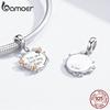 BAMOER Authentic 925 Sterling Silver Blossom In Love Series Charms for Snake Bracelet & Bangle DIY