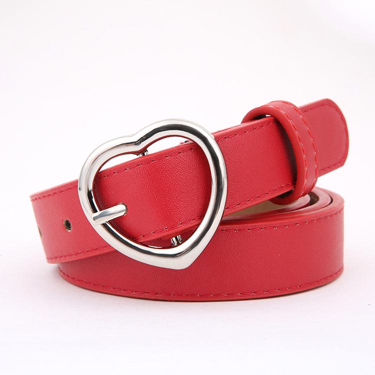

Новый женский модный ремень из искусственной кожи с пряжкой в виде сердца для повседневных джинсов 100-135CM чёрный