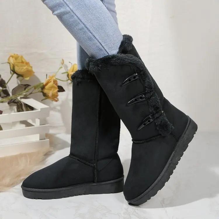 Classic Plush Snow Boots and Calf Women's Boots Wool Women's Boots Warm Winter Shoes 2026 Winter New Women's Shoes