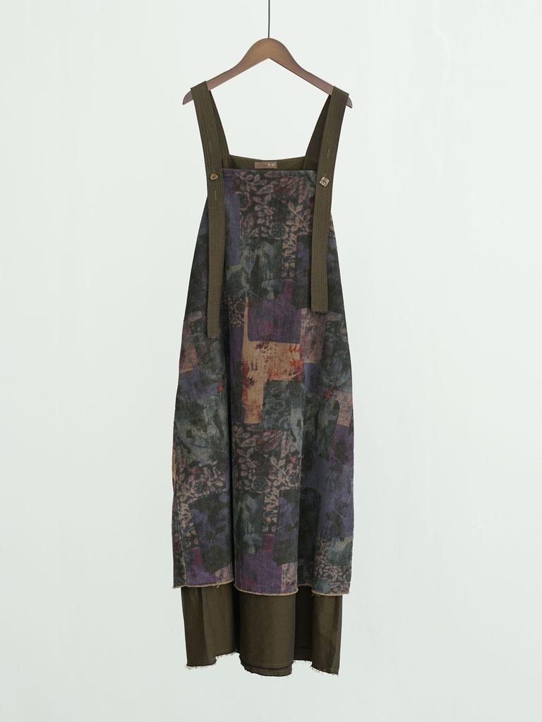 Johnature Women Vintage Dresses Print Floral Spring Patchwork Chinese Style High Quality Dress