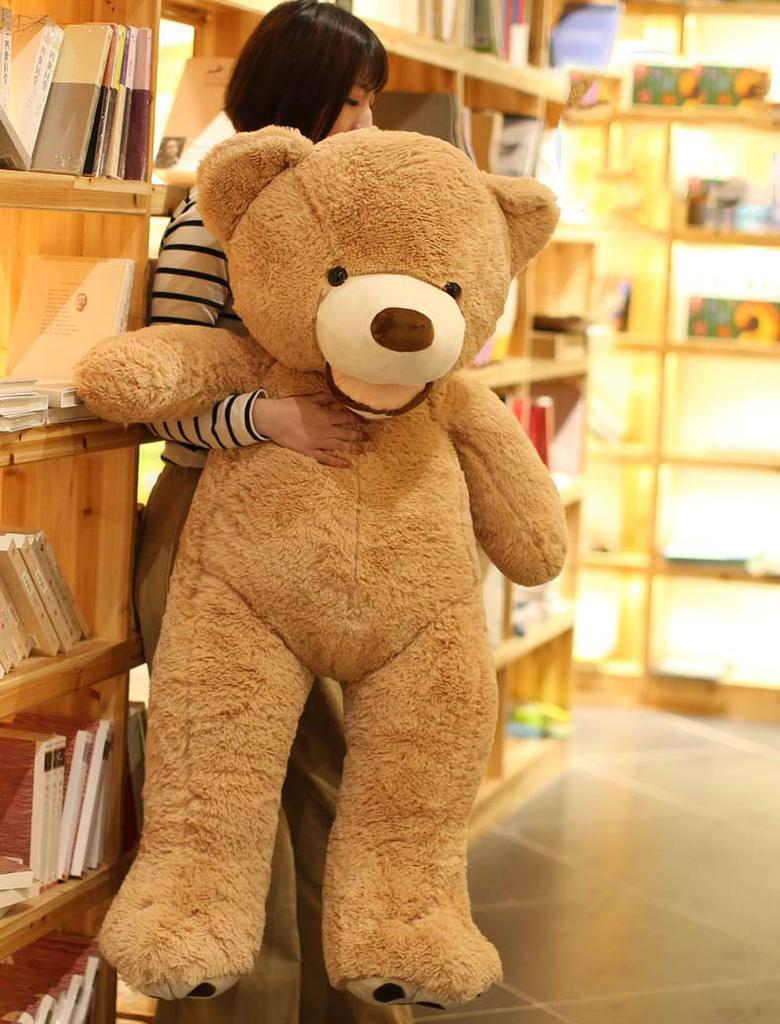 AMIRA TOYS Stuffed Animal Bear Large Teddy Bear Extra Large Sewn Wrap Christmas Body Pillow Animal Christmas Character INS Popular Birthday Present