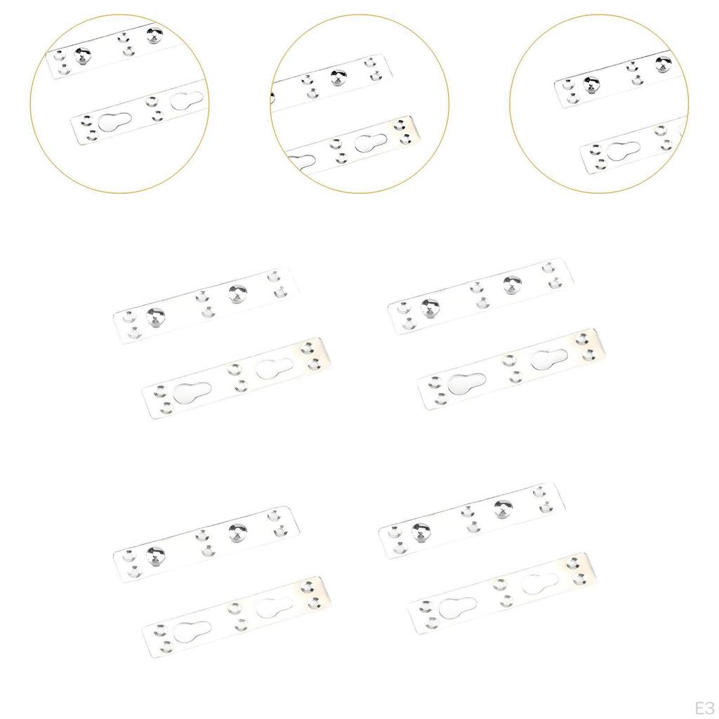 4 Piese Fixatoare Laterale Pat Conector Hardware Cadru Montare Ușoară Console