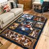 Saint Bernard Puppies Adventure Pattern Rug Floor Mat for Living Room or Bedroom Soft and Comfortable Carpet a Gift for Birthday and Holiday.