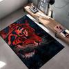 Modern Artistic Red Tiger Pattern Area Rug for Living Room Decor Suitable for Use As an Anti-slip for Living Room Bedroom Sofas