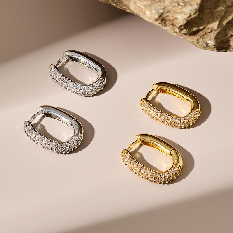 Trendy Zircon U-Shaped Ear Cuffs: Modern Japanese & Korean Fashion for Women