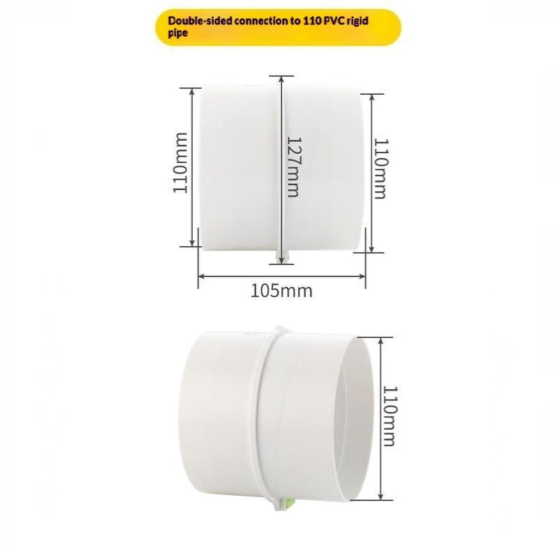 Exhaust Fan Check Valve 80/110mm Round Pipe Backdraft Damper No Noise Silent Vent Part for Bedroom Ensuite Bathroom