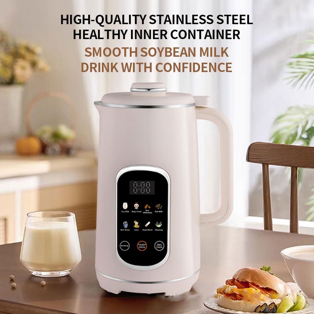 Nut Milk Maker Blender 8 in 1 Programmable Soy Milk Machine Digital Display Stainless Steel Blades 12L Capacity Self Clean for Nut Milk  