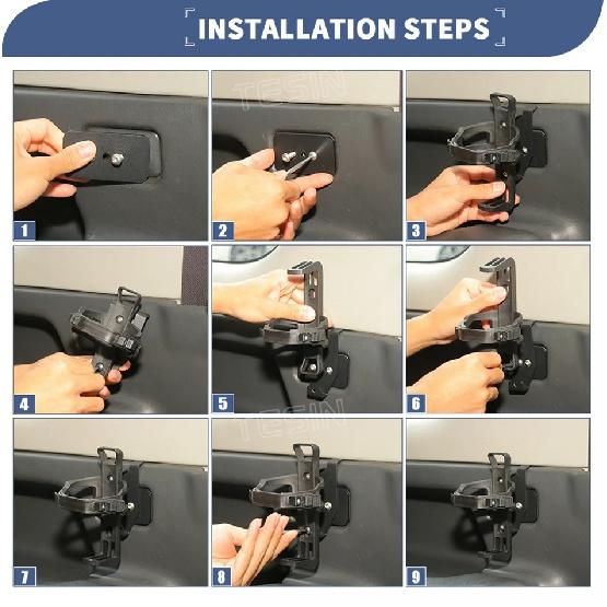 TESIN for Suzuki Jimny 2007 2008 2009 2010 2011 2012 2013 2014 2015 2016 2017 Rear Trunk Extinguisher Cup Holder Mount Bracket