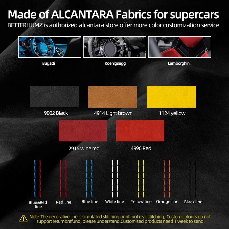 Betterhumz For BMW E90 E60 E87 E92 E91 E61 X1 X3 X5 Gear Shift Knob Cover ABS Trim Car Made of Alcantara Interior Accessories