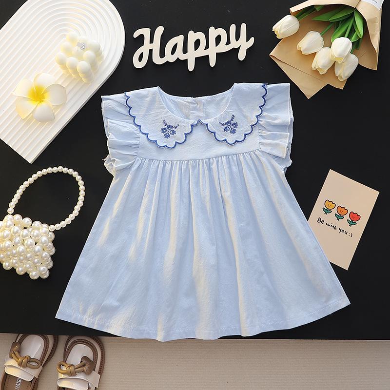 Cute Summer Princess Dress For Baby Girls 0-3 Years Old Infant Toddler Party Dress Elegant Children Clothing 80cm