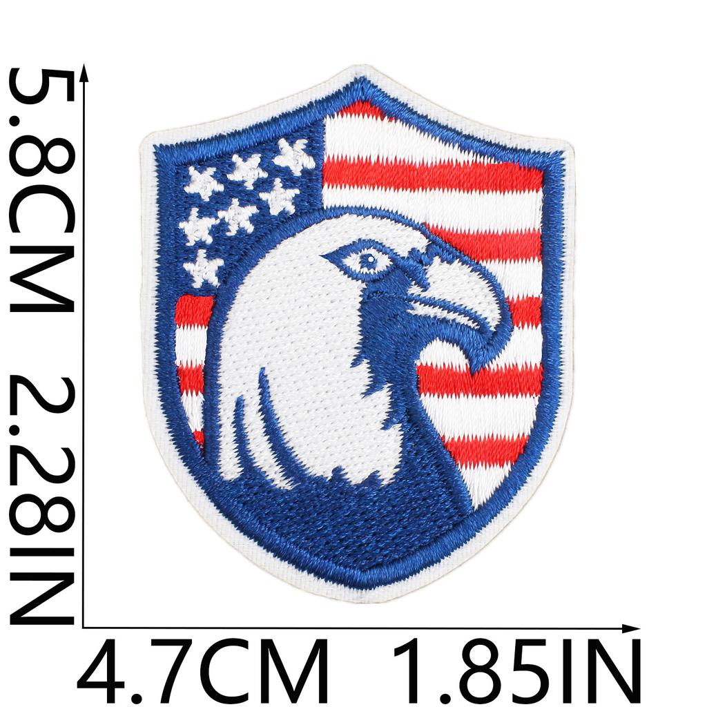 American National Day Cake Embroidery Cloth Sticker Bag Decoration Patch Sticker Independence Day Love Eagle Computer Embroidery Label