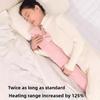 Extra Long Hot Water Bottle Removable Leak-proof Water-filled Waist Warmer Comfortable with Plush Cover Warm Water Bag