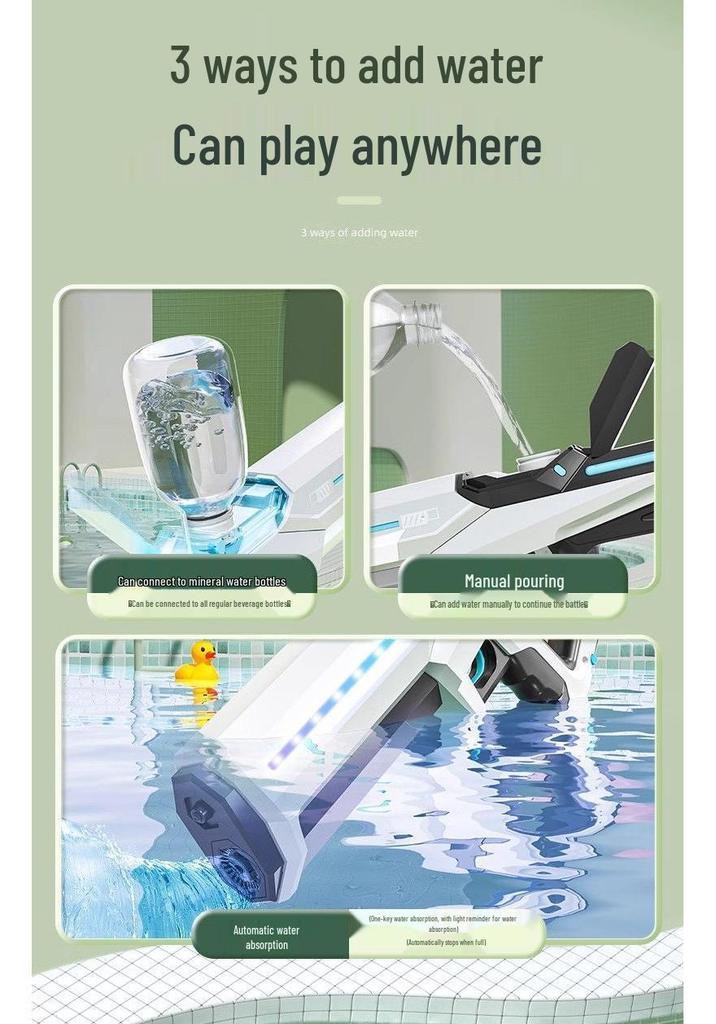 Pulse Electric Automatic High-Pressure Water Gun for Kids - Splashing Festival Squirt Toy