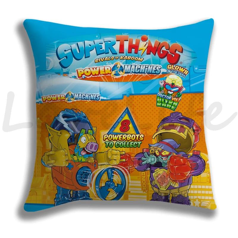 Superthings Pillow Case Single Sides Pillowcase Home Pillowcase Decorative Sofa Pillow Cover Bedroom Car Protection Pillow Case 45cmx45cm