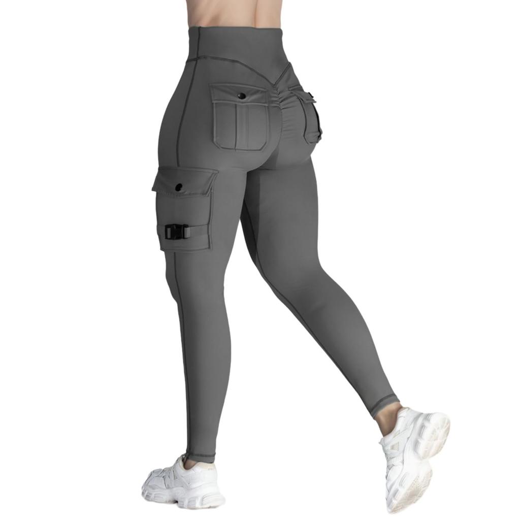 Women's Butt,Lifting Tights with High Elastic Waistband, Pocket Cargo Pants, Slimming and Tummy,Control Yoga Pants