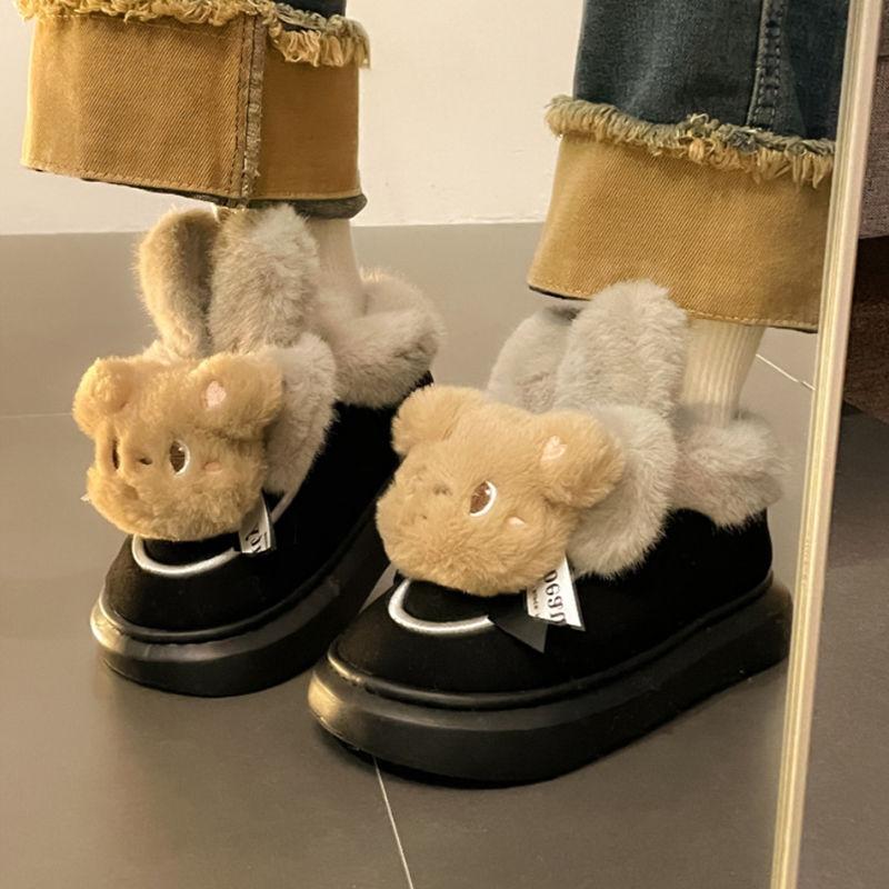 

Ботинки на платформе из хлопка, женские зимние милые короткие ботинки, ботинки из хлопка Майяра, утолщенные, теплые, нескользящие, зимние ботинки 40-41
