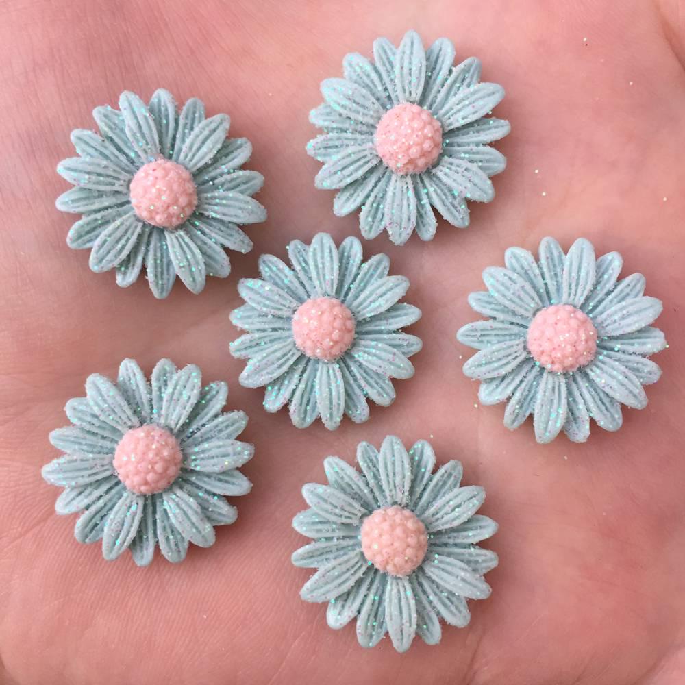 

Flatback Rhinestone Набор цветов из смолы для декора, рукоделия, скрапбукинга. 20 мм, 20 штук озеро синий