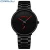 CRRJU 2150 Men's Ultra-thin Waterproof Steel Band Watch