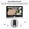 Smart WiFi Video Doorbell W1 for Apartment 2.4GHz Peephole Camera 4.3-inch IPS Display Tuya APP 1080P Visible Night Vision
