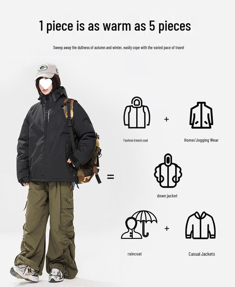 Graphene Waterproof Ski Jacket - Men's Winter Cotton Coat, Trendy Autumn Style for Couples