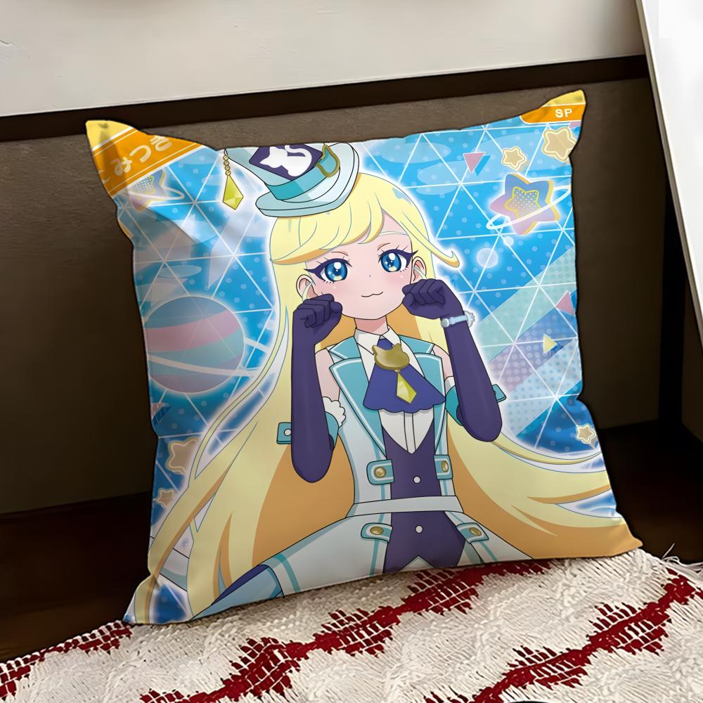 Cute Anime HHimitsu no AiPri Cushion Cover Reversible Soft Durable Pillow Cover Home  Car MultiScene Use for Daily Comfort