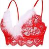 European & American Lace See-Through Christmas Lingerie Set - 3 Pieces
