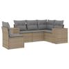 VidaXL Garden Lounge Set with Cushions 5 Pcs, Patio Sofas, Patio Furniture Set, Outdoor Furniture, Beige 3222568