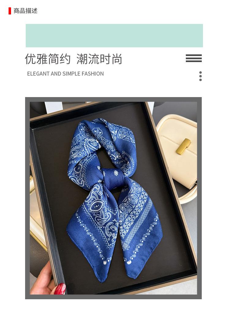 Autumn and winter cashew nut imitation velvet herringbone pattern cotton and linen small square scarf silk scarf headscarf shawl sun protection scarf