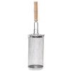 Panier à grillades roulant(2PCS) Manche en bois amovible Acier inoxydable 304, Outils accessoires pour barbecue pour légumes viande nourriture Camping en plein air Barbecue