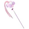 Pet Cat Tassel Playing Stick with Bell and Plush Ball Cat Interactive Training ToyPurple